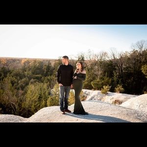 Beautiful Sexy Mama Maternity Olive green off the shower gown.